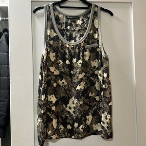 Elizabeth and James silk tank size medium black floral